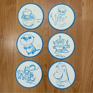 NWOT Disney Pixar Lamplight Lounge at California Adventure Drink Coaster Bundle